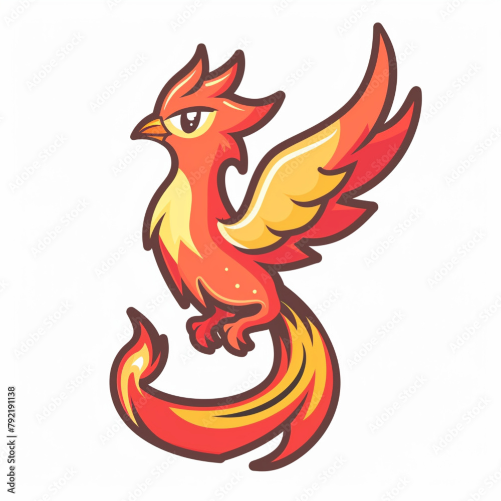 Obraz premium phoenix on fire