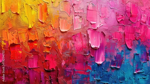 Abstract rough colorful multicolored art painting texture