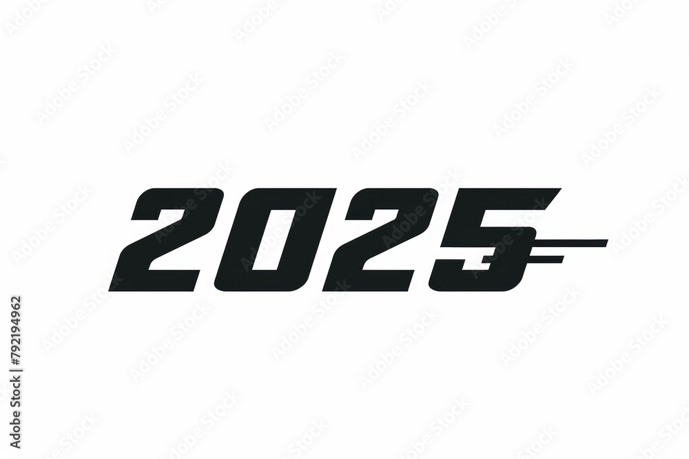 Fototapeta premium Numbers 2025 new year concept. Backdrop with selective focus and copy space