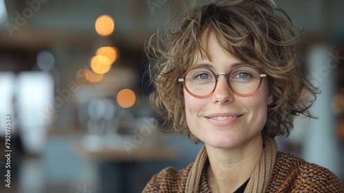 Close Up Portrait of Person Wearing Glasses photo