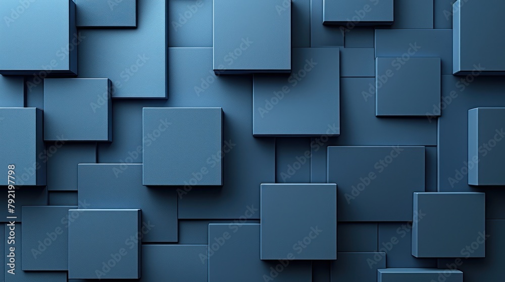 Obraz premium Abstract Blue Background With Squares and Rectangles