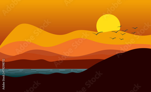 Amanecer entre las montañas