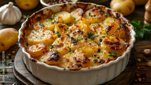 Tartiflette: A Savoyard Dish with Potatoes and Reblochon Cheese. Concept French Cuisine, Winter Comfort Food, Savoyard Recipes, Cheese Lovers, Potato Dishes