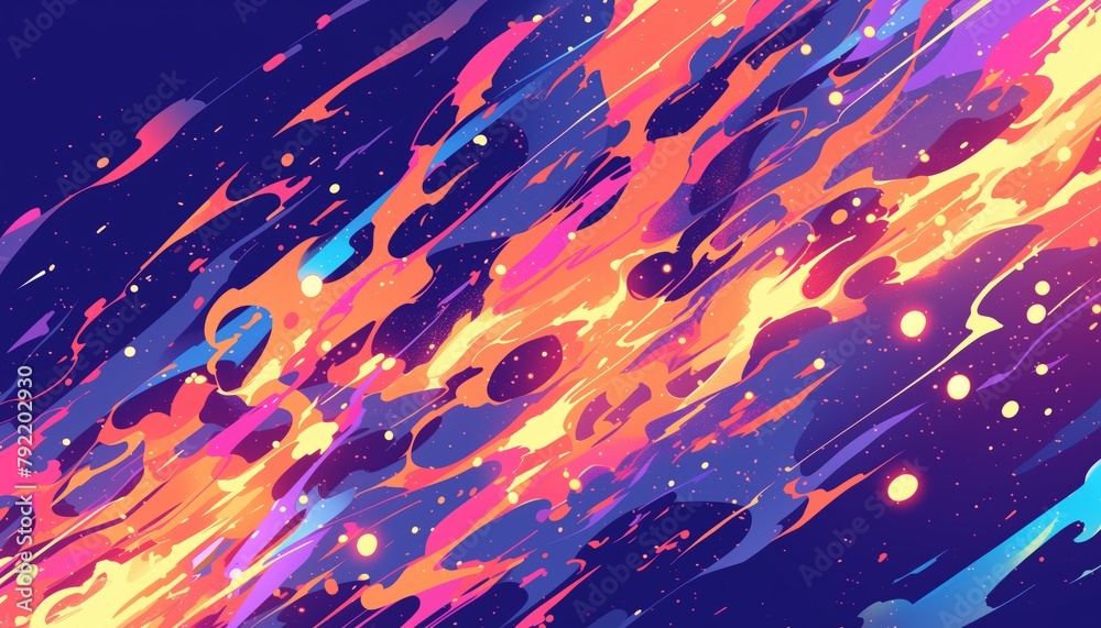 cartoon style abstract scene with lightning effects cartoon style abstract scene with lightning effects