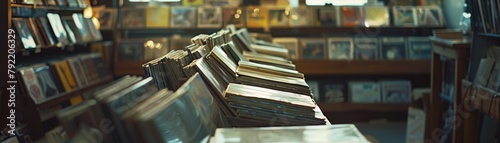 A record store with a large selection of vinyl records. photo