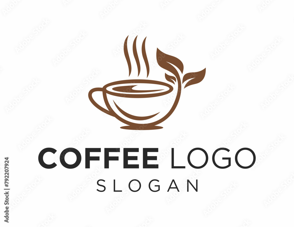 Logo about Coffee created using the CorelDraw application. on a white background. Logo about Coffee created using the CorelDraw application. on a white background.