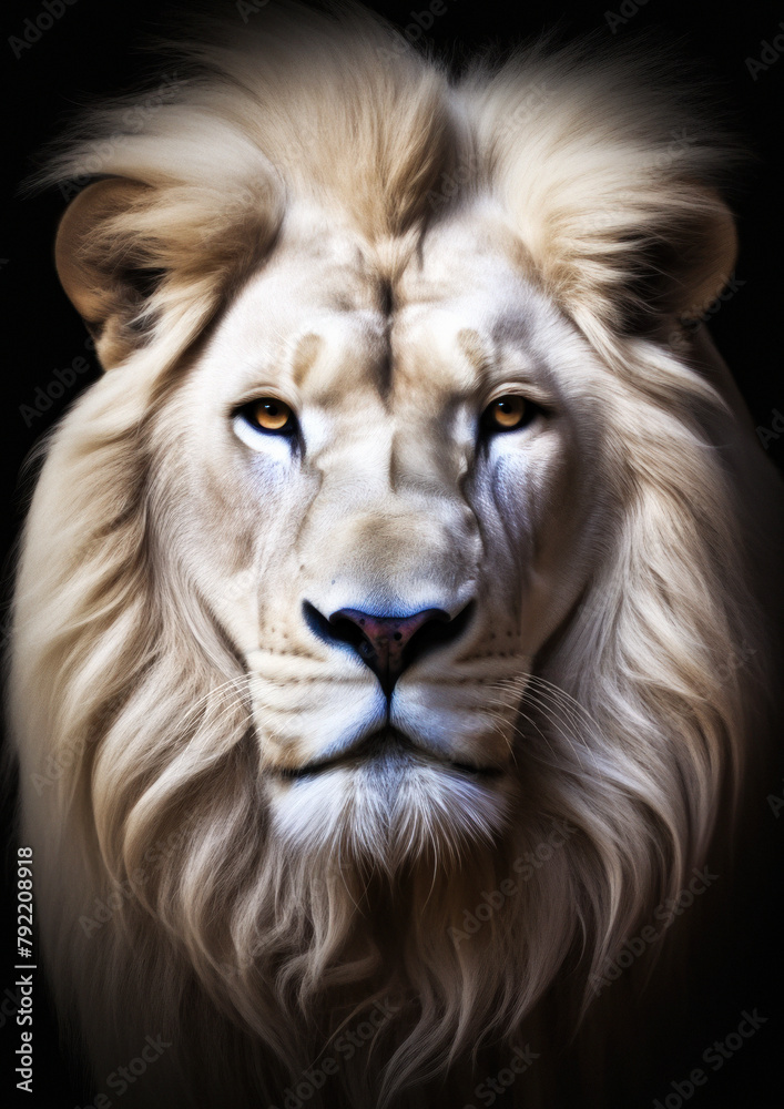 Naklejka premium Majestic feline lion created by AI