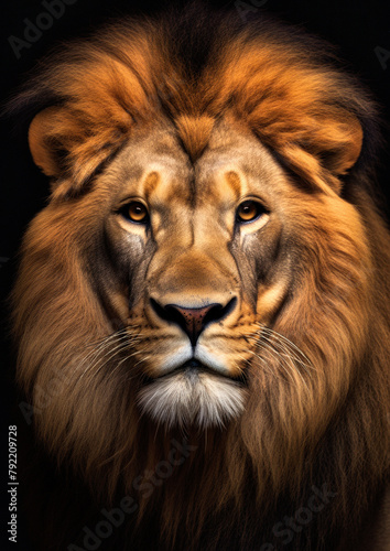 Majestic feline lion created by AI