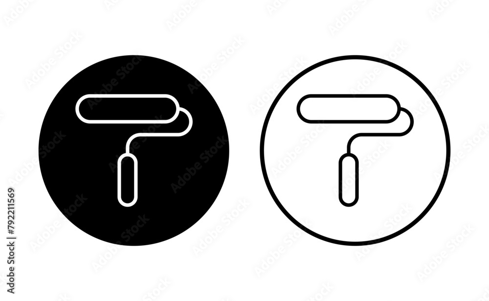 Paint icon set. paint brush icon vector. paint roller icon vector Paint icon set. paint brush icon vector. paint roller icon vector