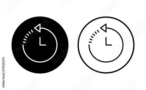History icon set. recent event history