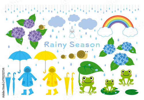 梅雨のイラスト素材