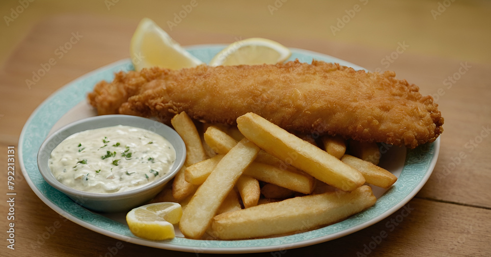 delicious fish and chips with tartar sauce delicious fish and chips with tartar sauce