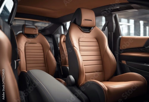 'car seat set 3d chair automobile leather rendering vehicle modern interior comfortable sport sofa black headrest comfort ornate dark elegance luxury part 1 new' photo