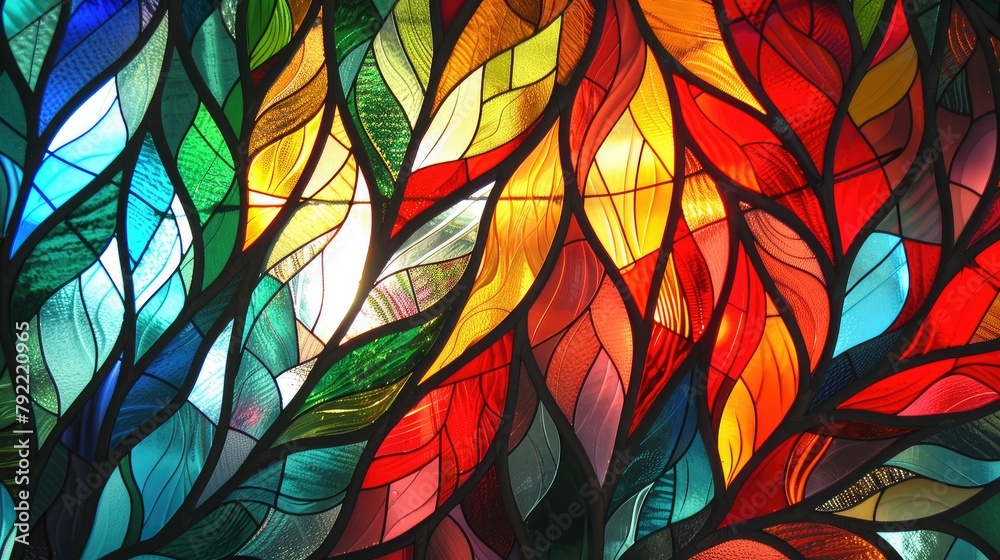 Stained glass window patterns recreated with a modern twist