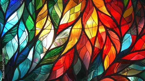 Stained glass window patterns recreated with a modern twist photo