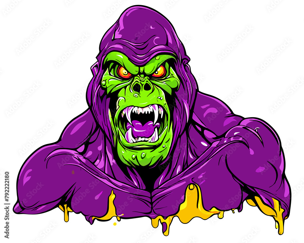 kingkong zombie illustration kingkong zombie illustration