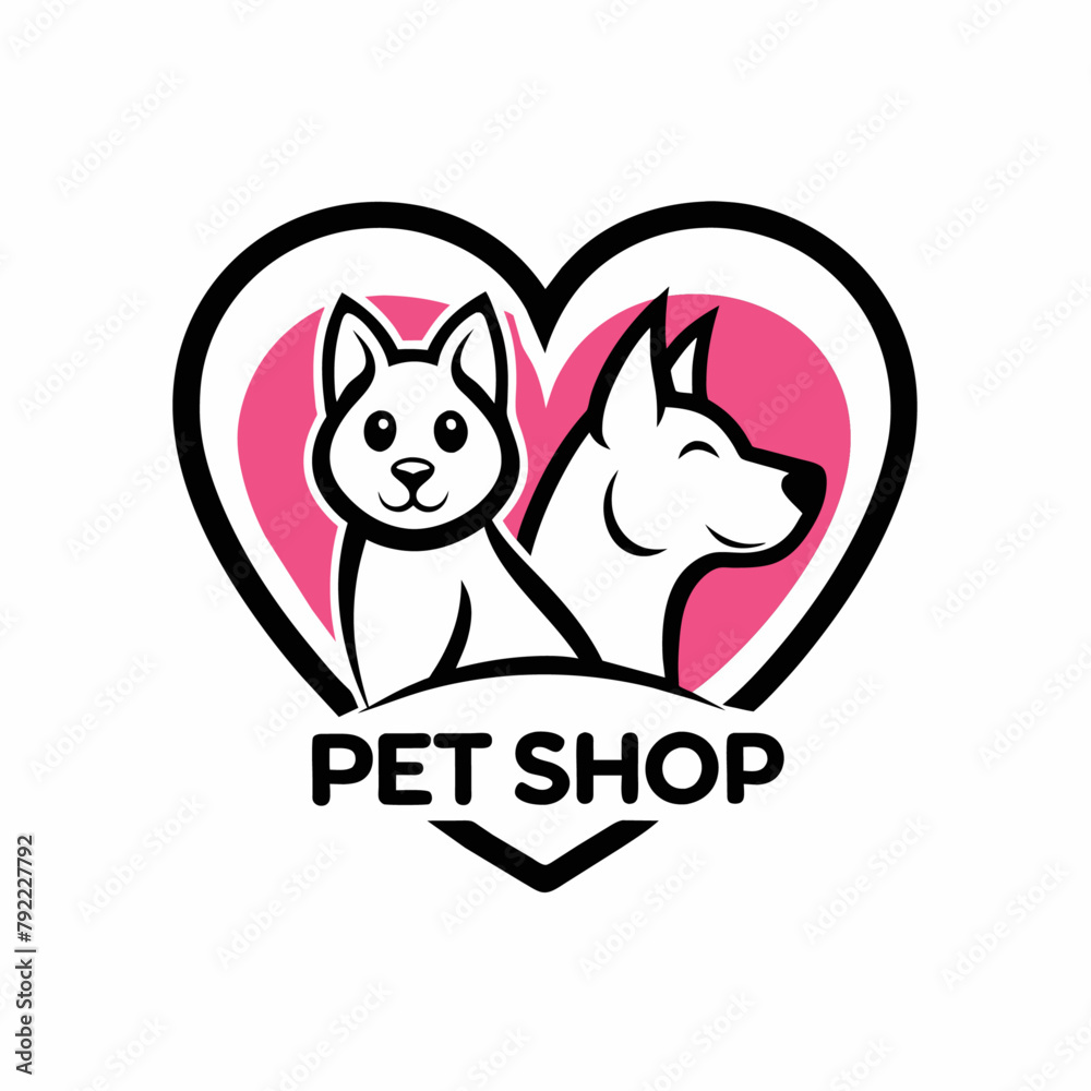 Pet shop logo vector art illustration (13)