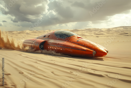 Spaceship Alien Planet Extraterrestrial Futuristic UFO Desert Science Fiction Fantasy