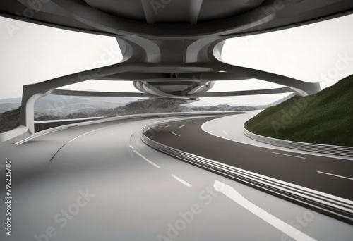 'loop bending white illustration highway 3d background three-dimensional abstract path concept line transportation curve isolated street road transport asphalt way drive endless traffic'