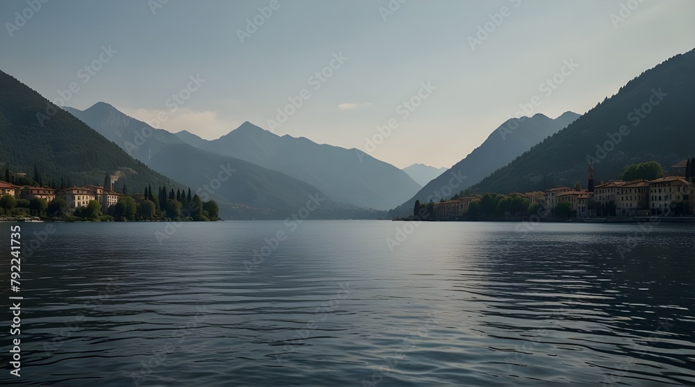 lake Como isolated .Generative AI