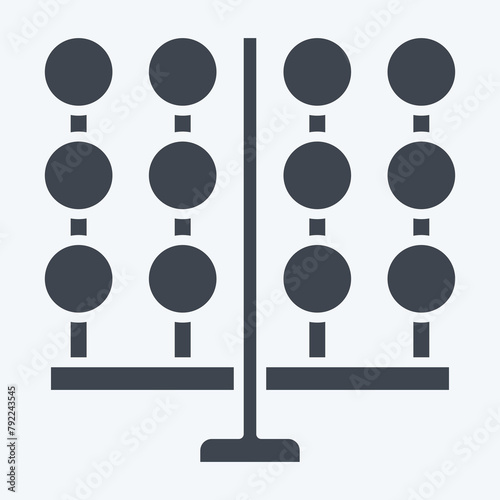 Icon Spotlight. related to Tennis Sports symbol. glyph style. simple design illustration