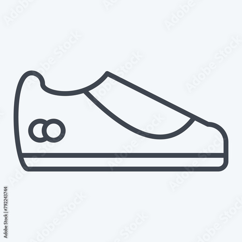 Icon Shoe. related to Tennis Sports symbol. line style. simple design illustration