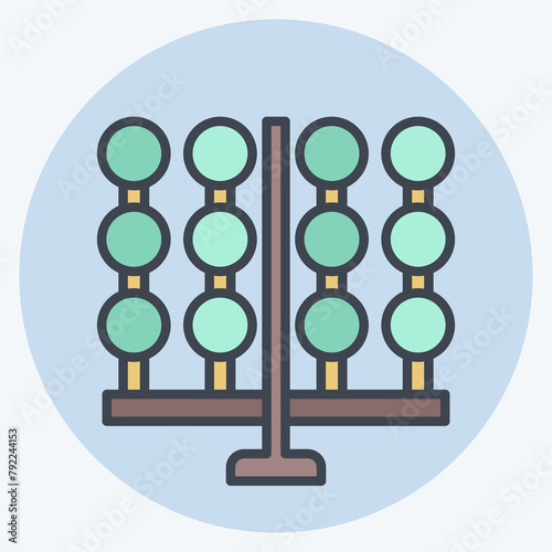 Icon Spotlight. related to Tennis Sports symbol. color mate style. simple design illustration