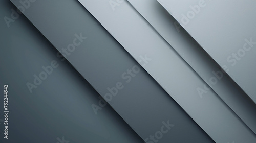 A 3D rendering of gray and white angular shapes. photo