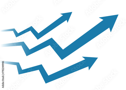 business arrows graph going fast forward race competition rising up make progress business profit financial grow faster