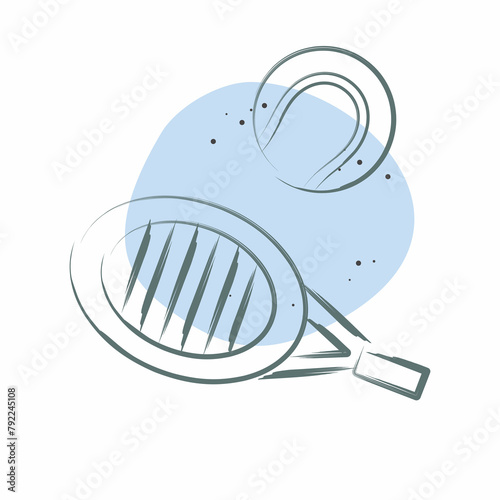 Icon Tennis. related to Tennis Sports symbol. Color Spot Style. simple design illustration