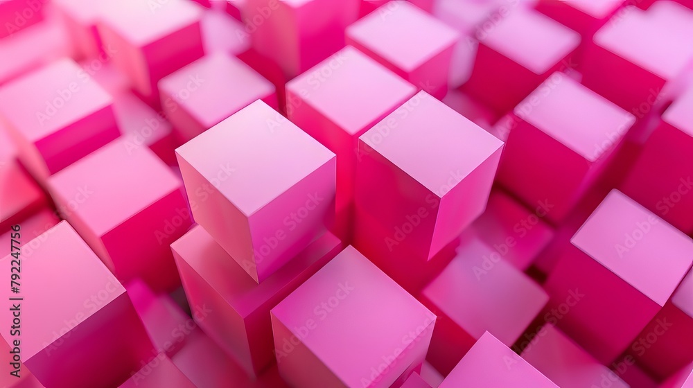 Pink Cube Abstract Background Pink Cube Abstract Background