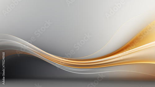 white and gold flowing curves