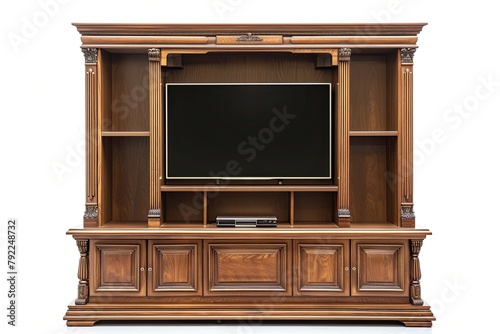 Classic Entertainment center Isolated on white