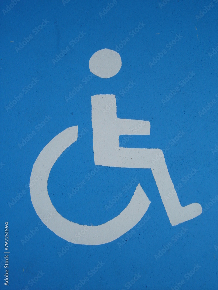 handicap parking sign ainted on the ground handicap parking sign ainted on the ground