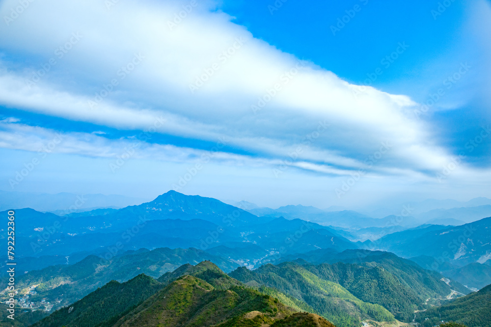 Zhufengding, Ganzhou City, Jiangxi Province - wind turbines on high mountains Zhufengding, Ganzhou City, Jiangxi Province - wind turbines on high mountains