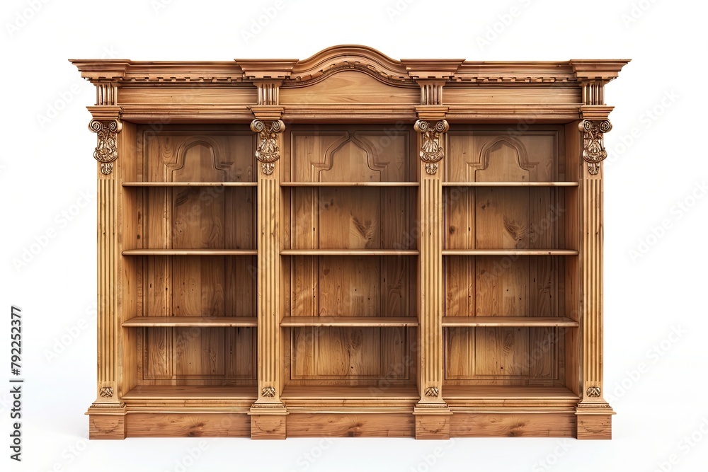 Elegant Bookcase Isolated on white Elegant Bookcase Isolated on white