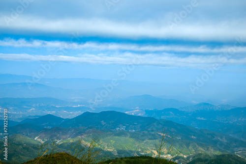 Zhufengding, Ganzhou City, Jiangxi Province - wind turbines on high mountains photo