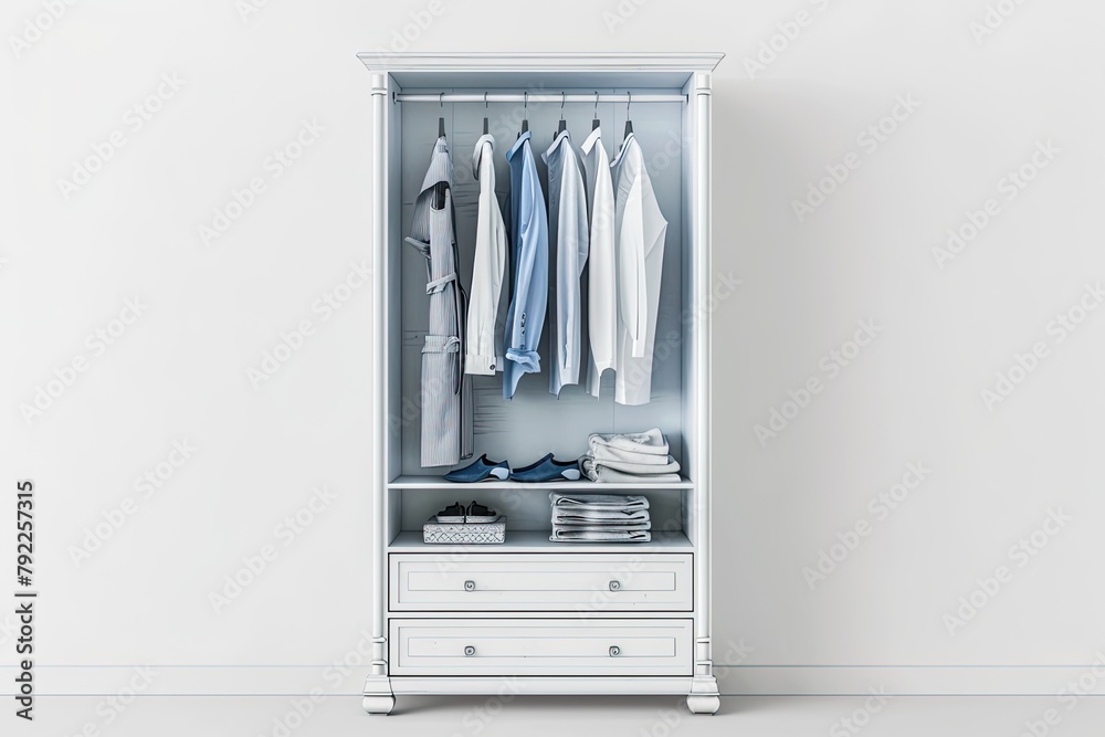 Elegant Wardrobe Isolated on white Elegant Wardrobe Isolated on white