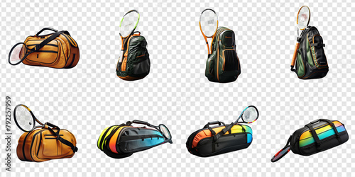 Elegant tennis racket bag png collection