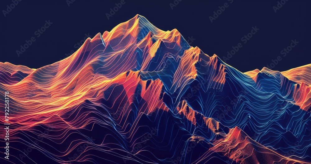 Vibrant Ridges of Light Waves
