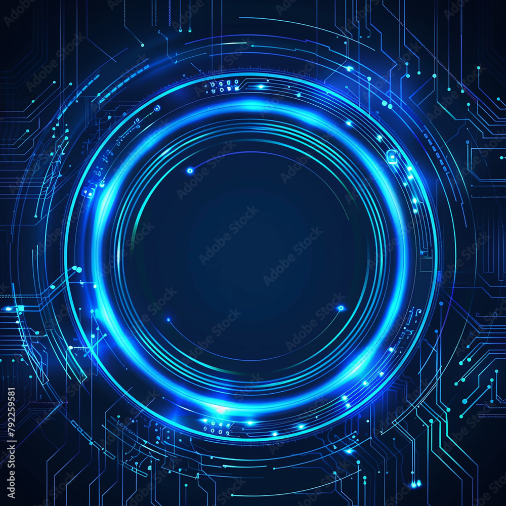 Fototapeta premium AI brain circuit board icon, Artificial intelligence technological chip