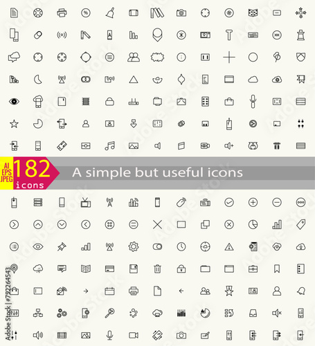 A simple but useful icon vector illustrator set