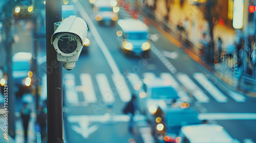 Traffic security camera,generative ai