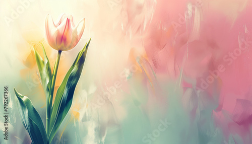 tulip flower watercolor painting #792267366