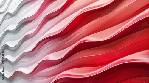 Red Abstract Waves
