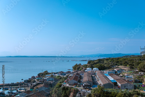 Pingtan Island, Fuzhou City, Fujian Province-Seascape under a clear blue sky photo