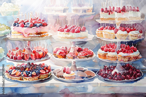 Bakery delights in watercolor sweet treats too beautiful to eat photo