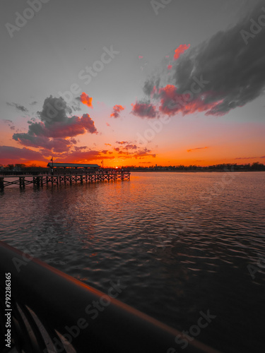 sunset over the sea