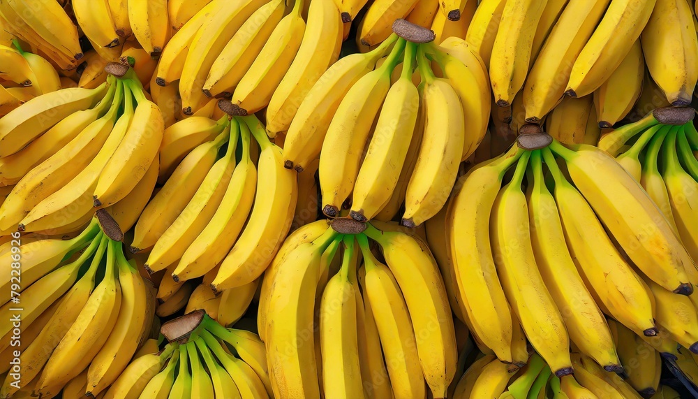 Bounty of Bananas: Yellow Background in the Fruit Market Bounty of Bananas: Yellow Background in the Fruit Market