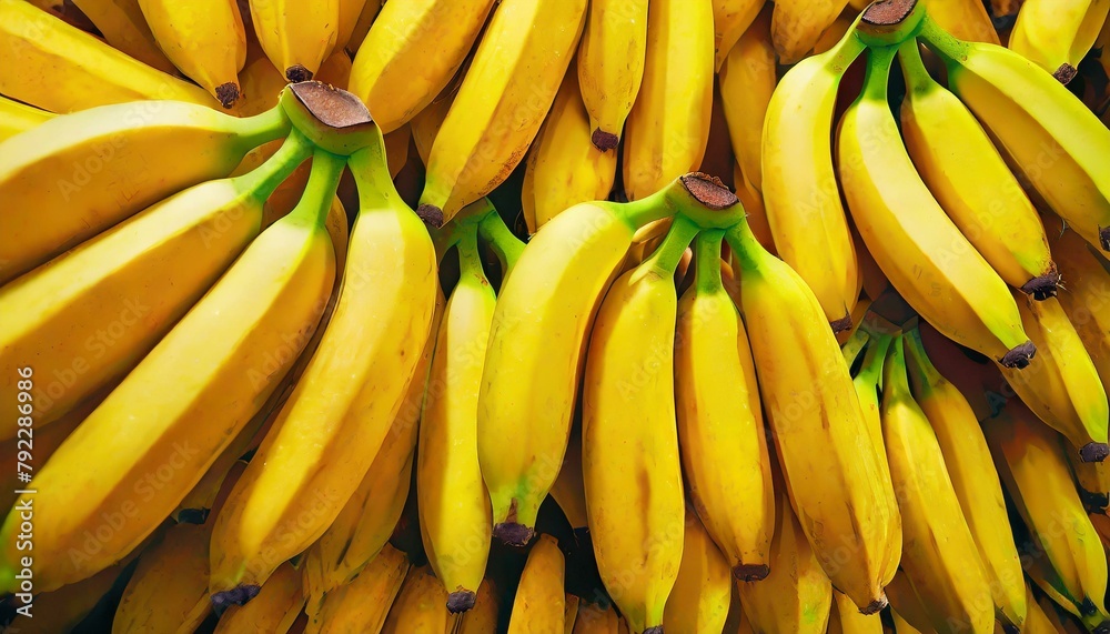 Banana Bonanza: Yellow Background in the Fruit Market